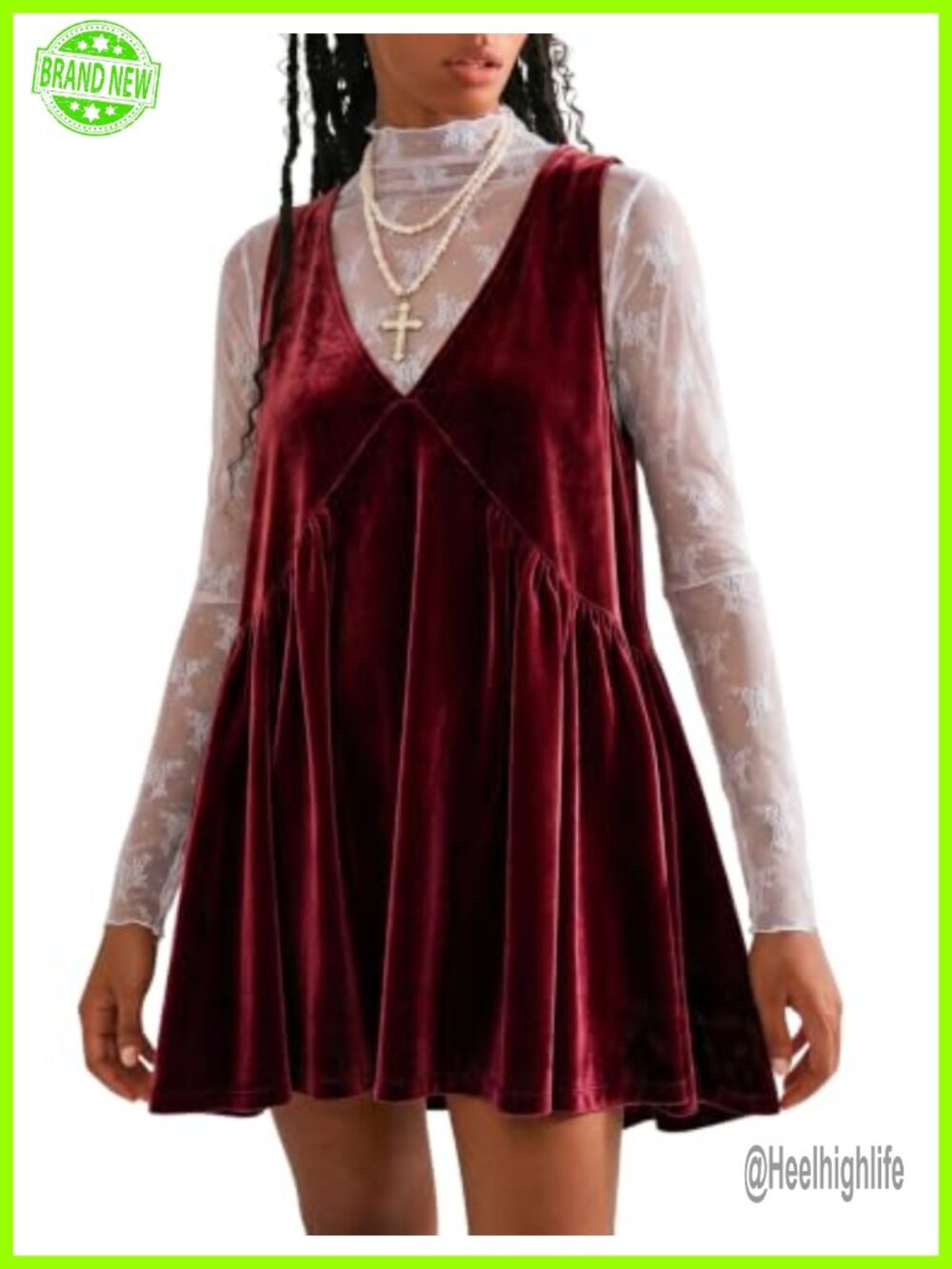 Sleeveless Velvet Mini Dress V Neck with Pockets